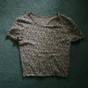 Green Floral Baby Tee